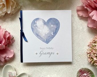 Personalised Handmade Birthday Card for Grandad. Birthday card for Grandpa, Gramps, Papa, Pops. Any name.