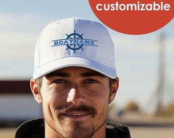 Personalisierbares Basecap mit individuell gestickter Grafik - auch als Geschenk - für Segler, Skipper und Bootsbesitzer