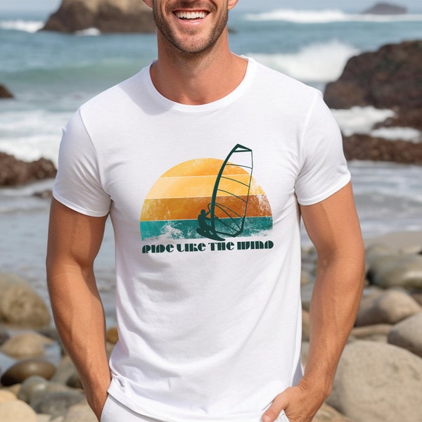 Surfing shirt, Vintage Windsurf T-Shirt für Männer und Frauen, Wassersport & Boot