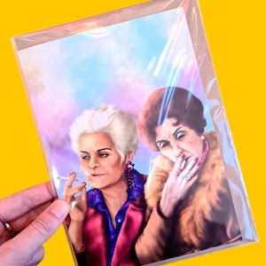 Dot Cotton and Pat Butcher Eastenders Illustrierte Grußkarte