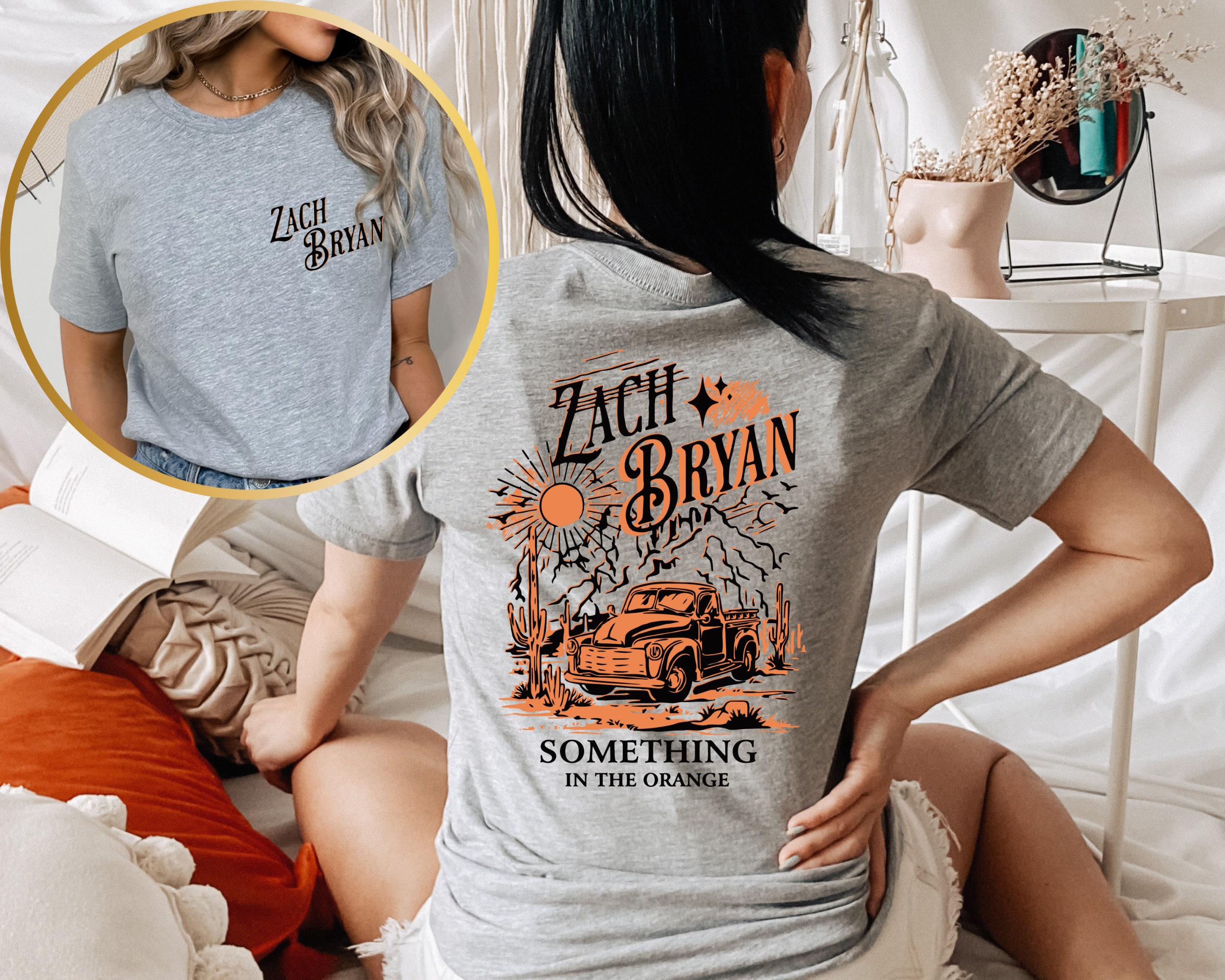 Zach Bryan Something In The Orange Front And Back Shirt, Vintage Zach Bryan Fan Gift, Country Music T-shirt, American Heartbreak Shirt
