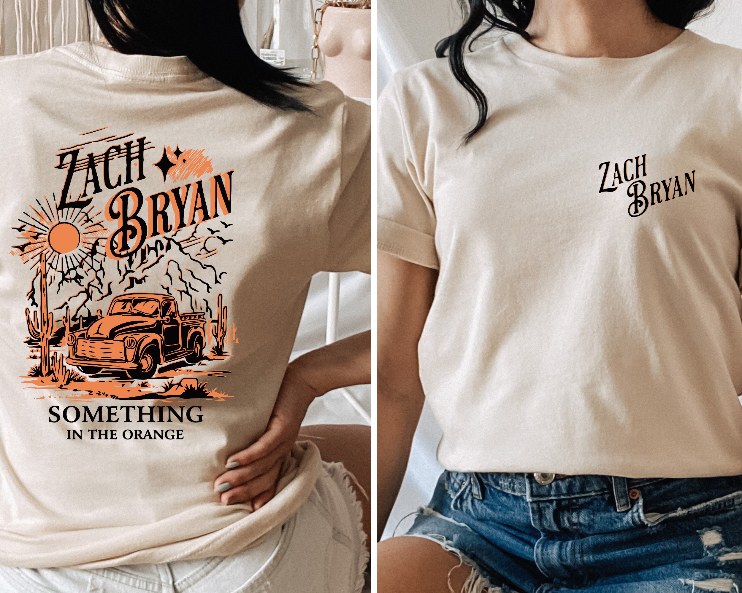 Zach Bryan Something In The Orange Front And Back Shirt, Vintage Zach Bryan Fan Gift, Country Music T-shirt, American Heartbreak Shirt