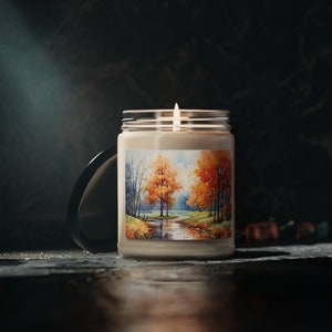 Autumn candle | Soy candle| Autumn candle | Autumn fall lover gift | Candle with design | Candle gift | VArt design
