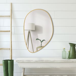 Asymmetrical Wall Mirror, irregulr mirror, wavy mirror, mirror home decor