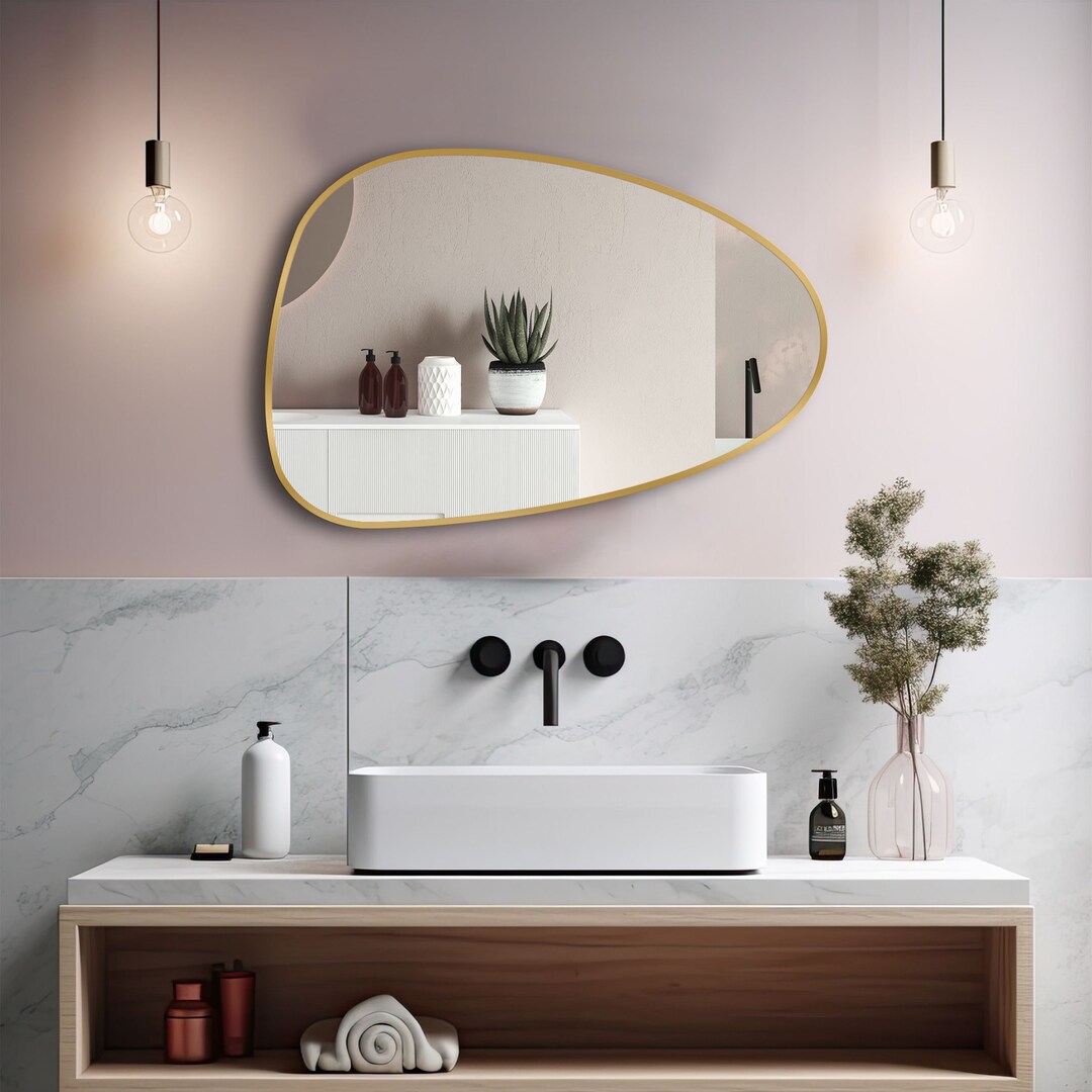 Sink Mirror , Wood Frame Mirror , Wall Mirror , Bathroom Mirror