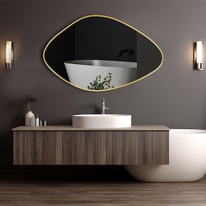 Mirror home decor, Mirror wall decor, Mirror home design, Pinterest mirror, irregular set mirror, irregular mirror, Asymmetrical mirror