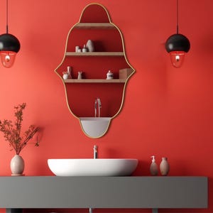 Full length mirror, Aesthetic room decor, Pond mirror, Powder room mirror, Floor mirror, Abstract mirror, Funky mirror, italian mirror