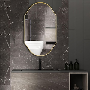 Asymmetrical mirror, irregular mirror, mirror wall decor, powder room mirror, circle mirror, round wall mirror, round mirror