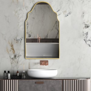 Asymetrical Wall Mirror , Bathroom Mirror , Living room mirror, mirror wall, gold mirror, oval mirror, nibbled mirror, entryway mirror