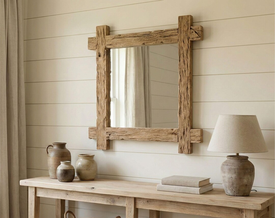 handmade-reclaimed-oak-wood-wall-mirror-rustic-barnwood-frame