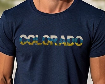 Colorado Art T-Shirt, Rocky Mountain Souvenir Tee
