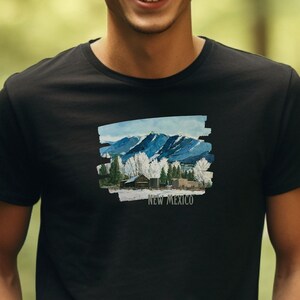 New Mexico Tee, Mens Gift, Womens Gift, Souvenir Shirt, Southwest Tshirt, New Mexico Traveler, Vintage Retro, Camper Tee, Mountains T-Shirt