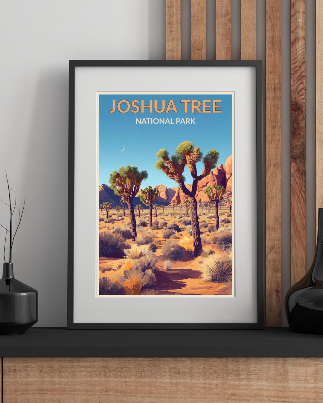 Joshua Tree National Park Poster | Desert Llandscape Travel Wall Art - Etsy
