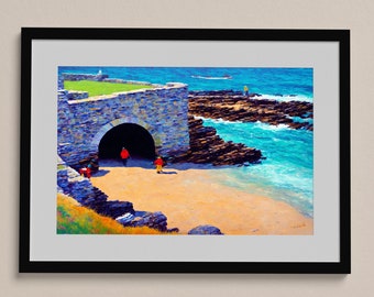The Old Fort by the Sea : Giclée Art Print (Seascape Style 30x40cm) available Print Only or Framed