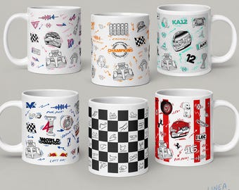 F1 Team Ceramic Mug  -  McLaren | Ferrari | Mercedes | RedBull  | Alpine | Tracks