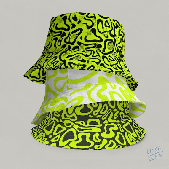 Reversible LN1 Blob F1 Bucket Hat – Doodle Print | Breathable