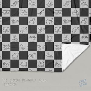 F1 Theam Throw Blanket | Mclaren | Ferrari | RedBull | Mercedes Tracks