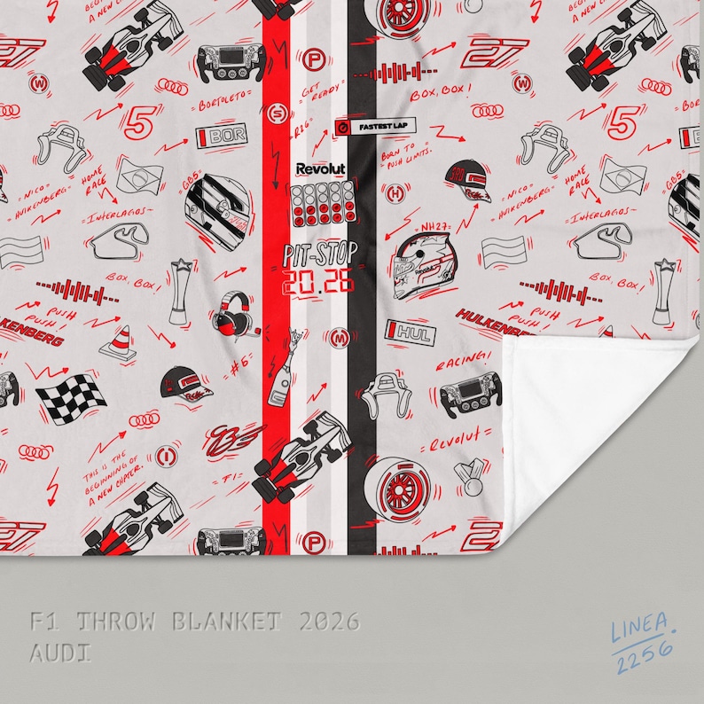 F1 Theam Throw Blanket | Mclaren | Ferrari | RedBull | Mercedes Audi