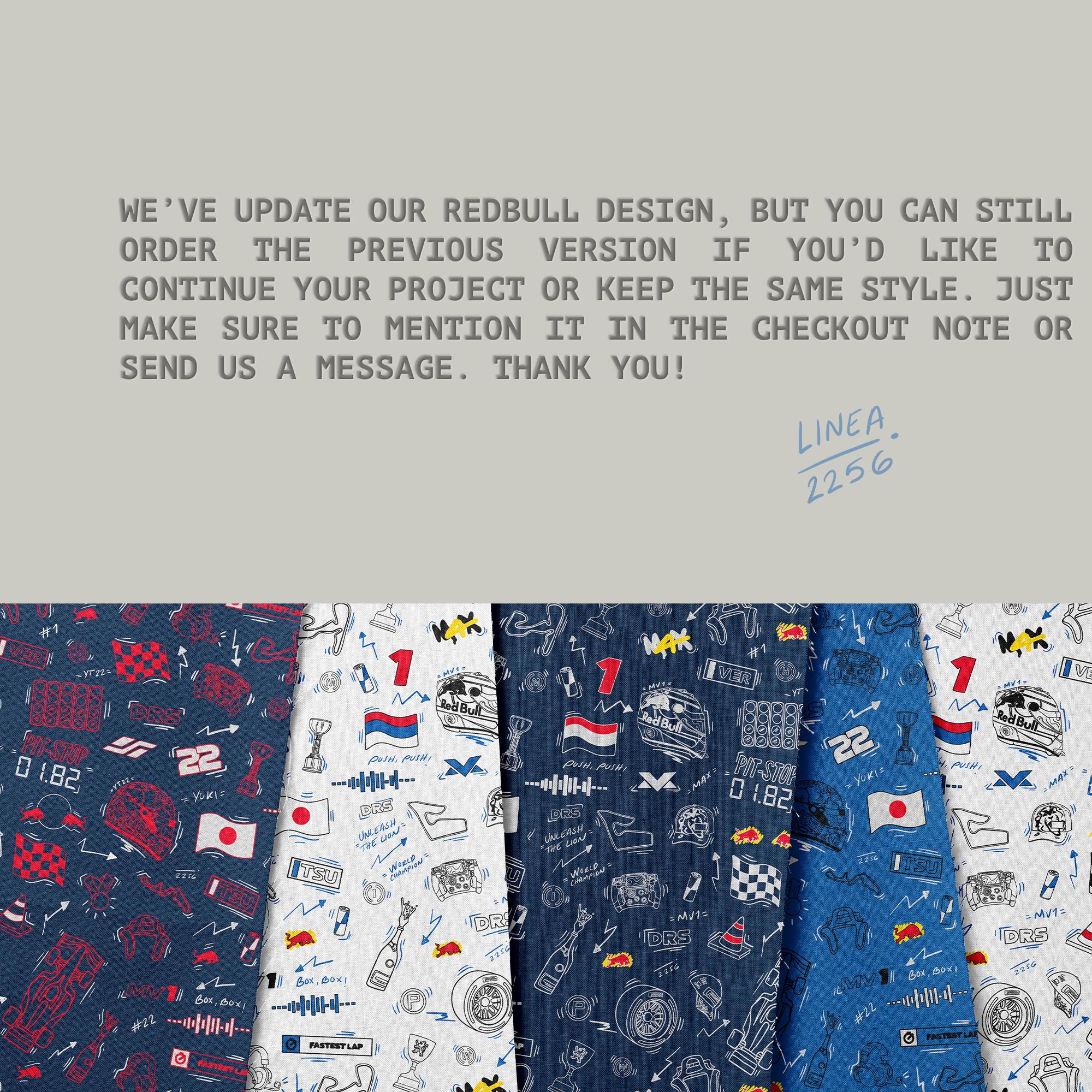 Redbull Formula 1 Team | Organic Quilted Cotton Fabric - Etsy