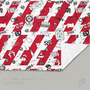 F1 Theam Throw Blanket | Mclaren | Ferrari | RedBull | Mercedes Haas White