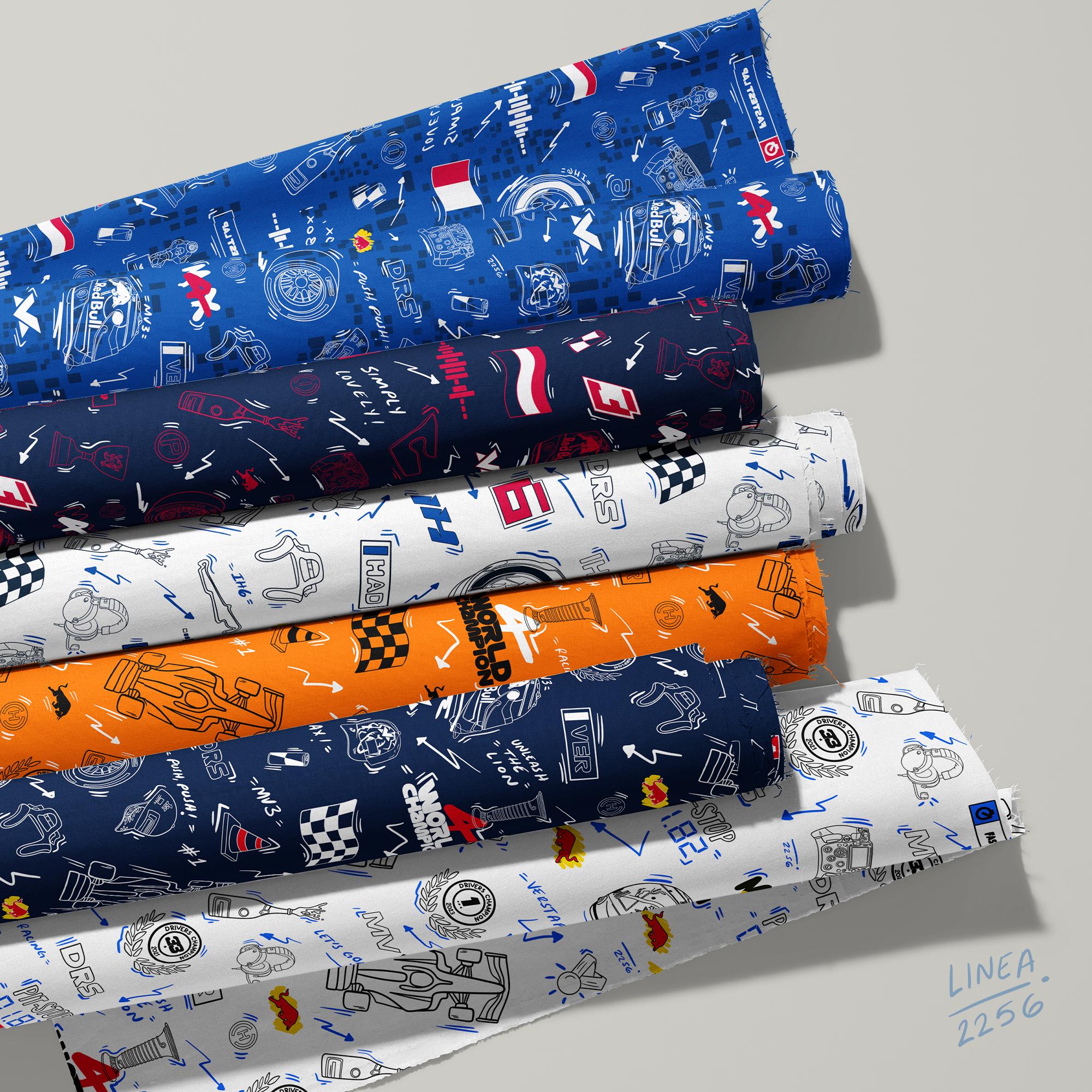 Redbull Formula 1 Team | Organic Quilted Cotton Fabric - Etsy