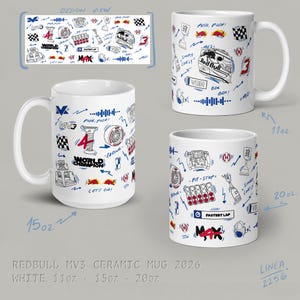 F1 Team Ceramic Mug - McLaren | Ferrari | Mercedes | RedBull | Alpine | Tracks MV3