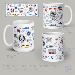 F1 Team Ceramic Mug - McLaren | Ferrari | Mercedes | RedBull | Alpine | Tracks RedBull