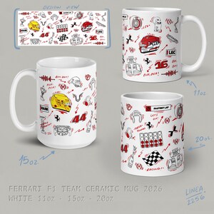F1 Team Ceramic Mug - McLaren | Ferrari | Mercedes | RedBull | Alpine | Tracks Ferrari