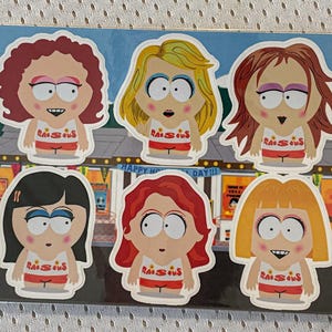 Feuille d'autocollants pour filles aux raisins secs | Stickers nostalgiques pour les fans d'animation des années 2000 sirènes filles satire drôle sexy serveuse esthétique