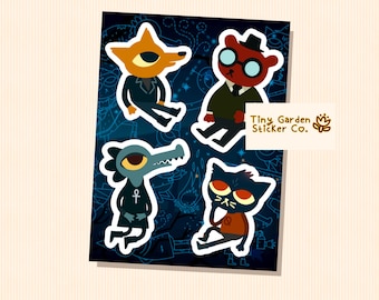 Night in the Woods Sticker Sheet: NITW Nostalgic Gaming Art