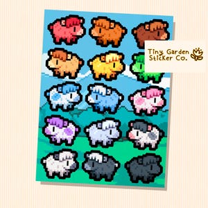 Fields of Mistria – Baby Cow Sticker Sheet | All Cow Variants Included