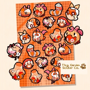 Cozy Grove 秋祭りハロウィン クリッターステッカーシート - かわいいビニールステッカー - 不気味で不気味でかわいい - プランナー、日記、ギフトに最適