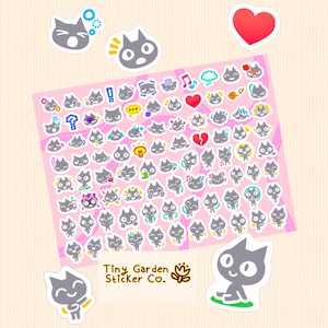 Emojis de reacción de ACNH - Hoja de pegatinas de Animal Crossing: New Horizons - Pegatinas en miniatura