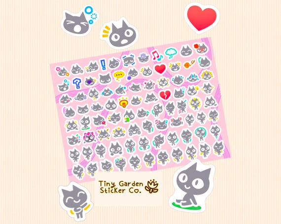 ACNH Reaction Emojis - Animal Crossing New Horizons Sticker Sheet - Miniature Stickers