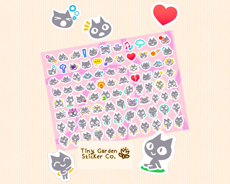 ACNH Reaction Emojis - Animal Crossing New Horizons Sticker Sheet - Miniature Stickers image 1