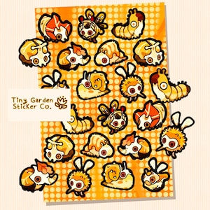 Cozy Grove 伝説の春の生き物ステッカーシート - かわいいビニールステッカー - 不気味で不気味なかわいい虫 - プランナー、ジャーナル、ギフトに最適