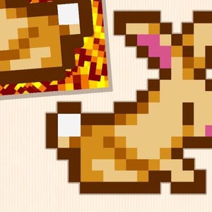 Sticker grand format Lapin Stardew Valley assis Big Decal