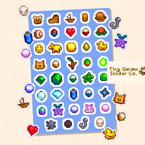 Feuille d'autocollants Stardew Valley Mini Bobber | Jolie collection de leurres de pêche pour Bullet Journals, agendas, calendriers - Ensemble unique