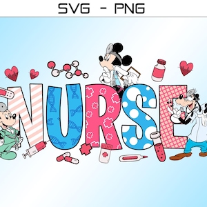 Nurse Sublimation Design SVG PNG, Nurse Png, Magic Nurse Mouse SVG, Nurselife Svg, Nurse Day, Nursing School Student, Nurse&#39;s Day 2024