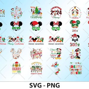 50+ Merry Christmas 2024 Bundle SVG PNG, Christmas Mouse And Friends Sublimation Designs Png Svg, Best Christmas Ever, Christmas Squad Png