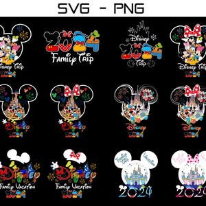 2024 Family Trip Bundle White SVG PNG, 2024 Family Vacation Png, Family Trip Sublimation Design, Vacay Mode Png, Magical Kingdom Trip 2024