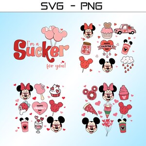 Valentine Snacks Bundle SVG PNG, Carnival Food Valentine Svg, Valentine Day Svg, Heart Svg, Lover Svg, Family Vacation Svg