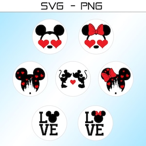 Happy Valentines Day Mouse Couple SVG PNG, Mouse Heart 2025 Valentine Png, Couple Love Valentines Svg, Magical Valentine Trip Svg