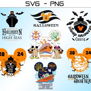 Halloween On The High Seas SVG PNG, Retro Halloween Cruise Png, 2024 Cruise Trip SVG, Halloween Family Vacation Png, Family Cruise Trip Svg