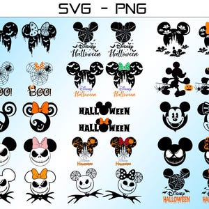 Halloween Mouse Head SVG Bundle, Halloween Pumpkin Svg, Halloween Spiderweb Svg, Spooky Vibes Svg, Trick Or Treat Svg, Halloween For Cricut