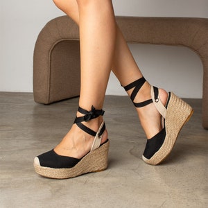 Black espadrille heels new arrivals
