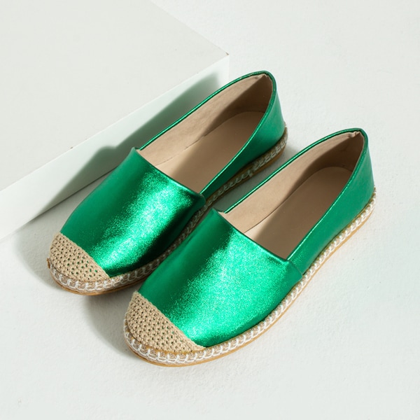 metallic green shoes