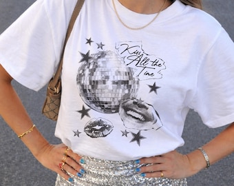 Kiss All The Time Graphic T-shirt - Harry Inspired Together Concert Outfit - Tour Festival