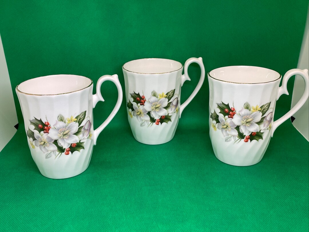 House of Goebel Holly Bone China Christmas Teacup Etsy