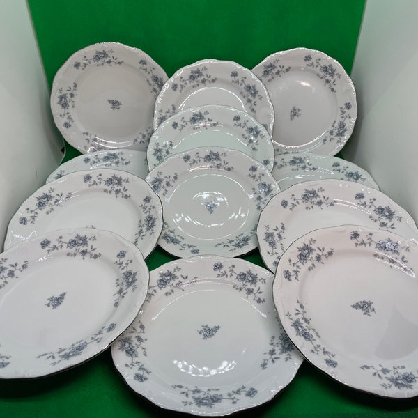 Johann Haviland Bavaria Germany Bread Butter Plates Blue Garland 12 Available